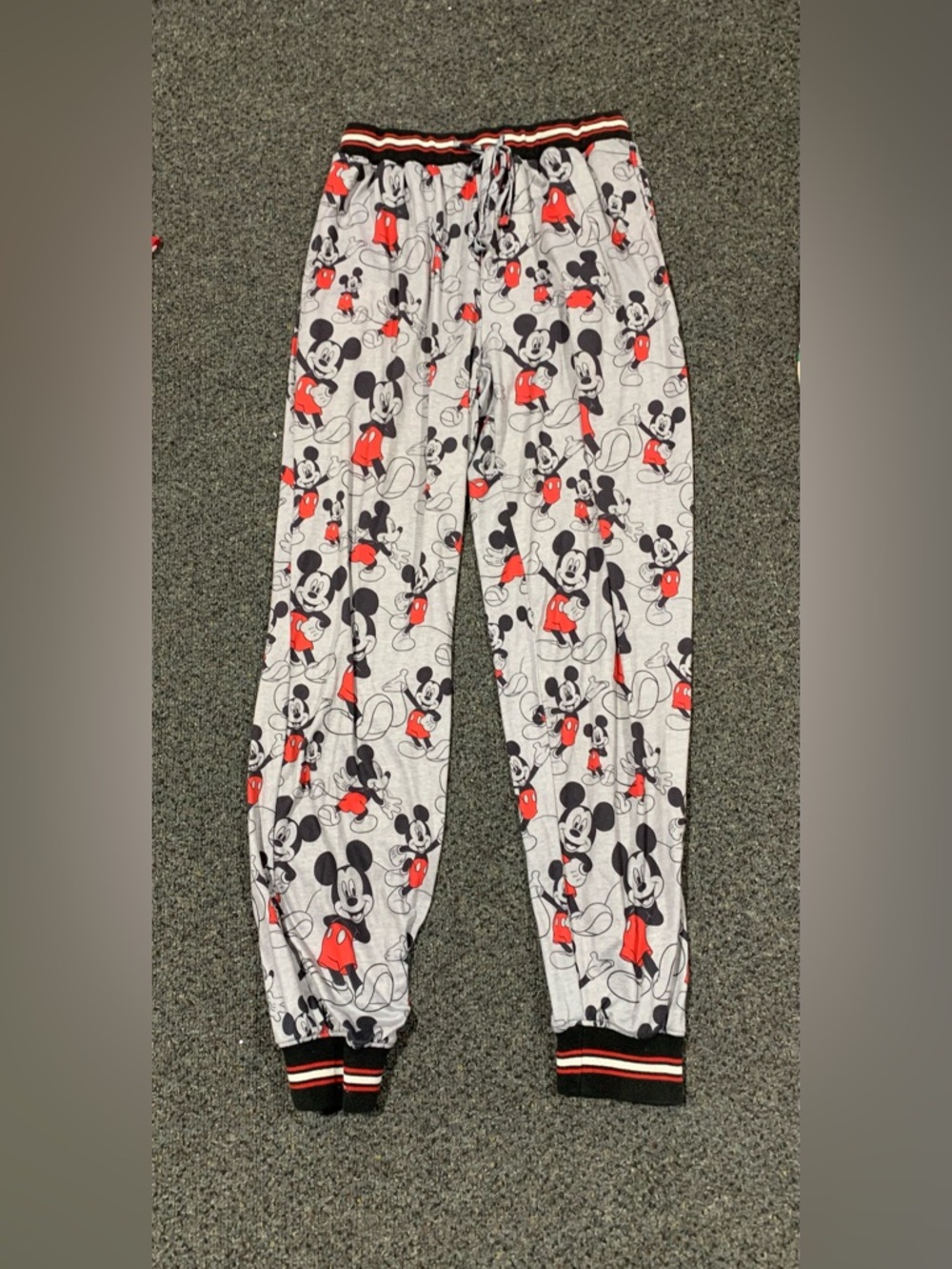 Disney Mickey Mouse Women medium double sided pajama Joggers pants